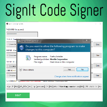 SignIt Code signing Windows utility