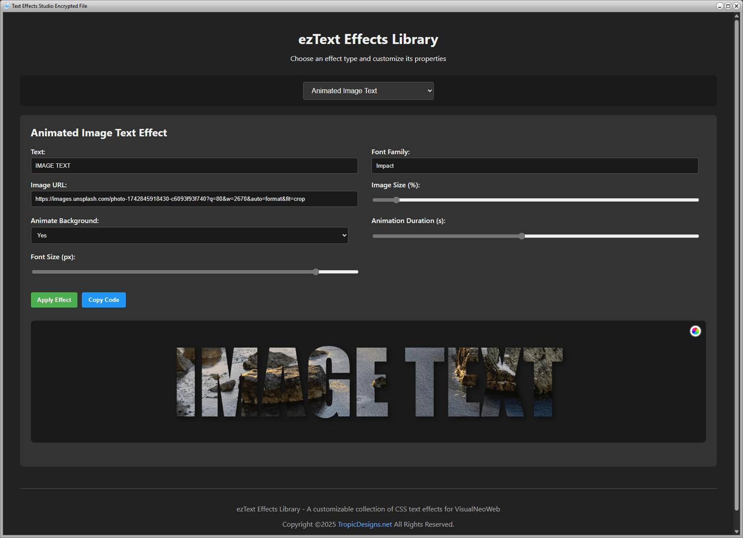 ezTextEffects Studio Designer